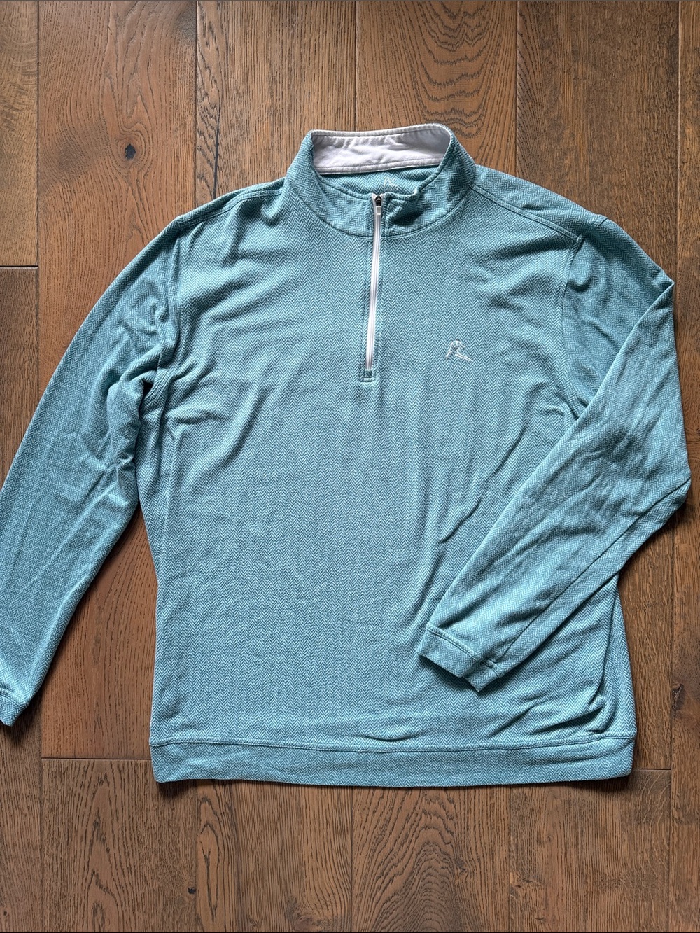 Rhoback Teal Quarter-Zip Sweater